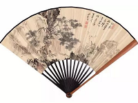 書(shū)畫(huà)大師溥心畬的折扇扇面畫(huà)