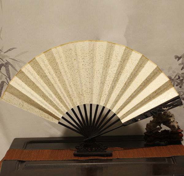 紅木嵌綠檀工藝折扇 紅木嵌綠檀工藝折扇