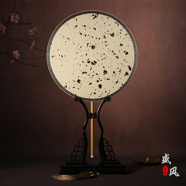 真絲灑金面工藝團扇